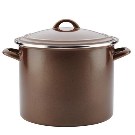 AYESHA CURRY Ayesha Curry 46953 Enamel on Steel Stockpot; 12 qt. - Brown Sugar 46953